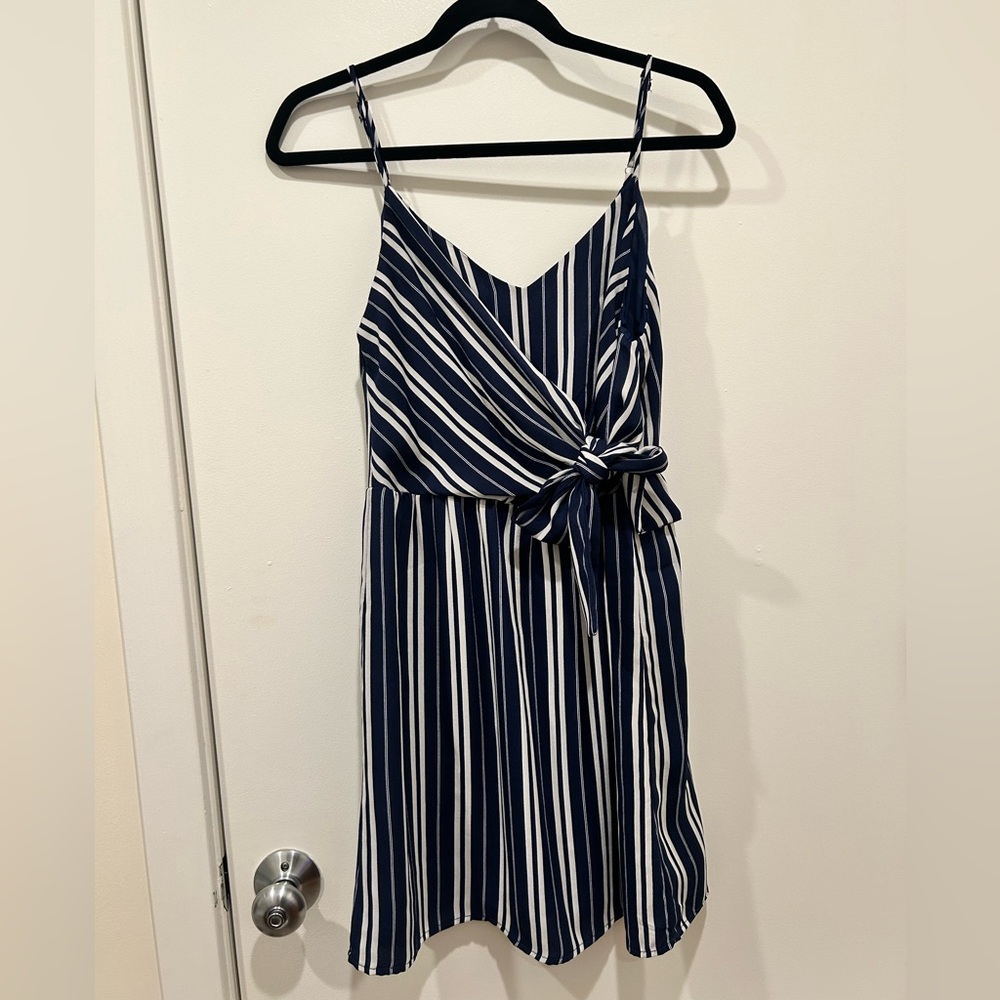 Everly Navy and White Striped Dress